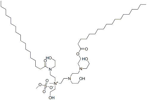 CAS#: 65060-04-0， N-(2-Hydroxyethyl)-N-[2-[(2-Hydroxyethyl)[2-[(2-Hydroxyethyl)[2-[(1-Oxooctadecyl)Oxy]Ethyl]Amino]Ethyl]Amino]Ethyl]-2-[(2-Hydroxyethyl)(1-Oxooctadecyl)Amino]-N-Methyl-Ethanaminium Methyl Sulfate (Salt)