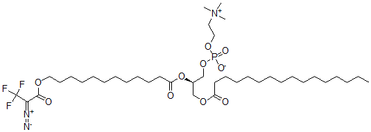 CAS 登录号：65114-55-8， 1-棕榈酰-2-omega-(2-重氮基-3,3,3-三氟丙酰氧基)月桂酰-Sn-甘油-3-磷酰胆碱