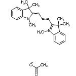 CAS#: 65122-08-9， 1,3,3-Trimethyl-2-[3-(1,3,3-trimethyl-1,3-dihydro-2H-indol-2-ylidene)-1-propen-1-yl]-3H-indolium acetate