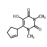 CAS#: 651312-86-6， 6-(2-Cyclopenten-1-yl)-5-hydroxy-1,3-dimethyl-2,4(1H,3H)-pyrimidinedione