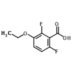 结构式 CAS# 651734-62-2, 3-乙氧基-2,6-二氟-苯甲酸