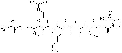 CAS#: 65189-70-0， L-Arginyl-L-arginyl-L-lysyl-L-alanyl-L-serylglycyl-L-Proline