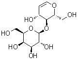 结构式 CAS# 65207-55-8, 1,5-脱水-2-脱氧-4-O-beta-D-吡喃半乳糖基-D-阿拉伯己-1-烯糖