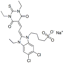 CAS#: 65294-03-3， Sodium 5,6-Dichloro-2-[(1,3-Diethyltetrahydro-4,6-Dioxo-2-Thioxo-(2H)-Pyrimidin-5-Ylidene)Ethylidene]-3-Ethyl-2,3-Dihydro-1H-Benzimidazole-1-Butanesulphonate