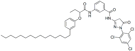 CAS#: 65339-11-9， N-[4,5-Dihydro-5-Oxo-1-(2,4,6-Trichlorophenyl)-1H-Pyrazol-3-Yl]-3-[[1-Oxo-2-(3-Pentadecylphenoxy)Butyl]Amino]Benzamide