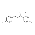 structure of CAS# 654673-29-7, 3-(4-Chlorophenyl)-1-(2,4-difluorophenyl)-1-propanone;3-(4-chlorophenyl)-2',4'-difluoropropiophenone