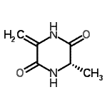 CAS 登录号：65519-18-8， (3S)-3-甲基-6-亚甲基-2,5-哌嗪二酮