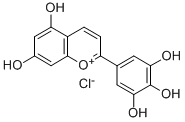 CAS#: 65618-21-5， 5-(5,7-Dihydroxychromenylium-2-yl)benzene-1,2,3-triol chloride