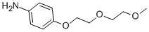 structure of CAS# 65673-48-5, 4-[2-(2-Methoxyethoxy)Ethoxy]Aniline;[4-[2-(2-Methoxyethoxy)Ethoxy]Phenyl]Amine;Benzenamine, 4-[2-(2-Methoxyethoxy)Ethoxy]-