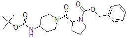 CAS 登录号：657401-67-7， (2S)-2-[[4-[[(1,1-二甲基乙氧基)羰基]氨基]-1-哌啶基]羰基]-1-吡咯烷羧酸苄酯