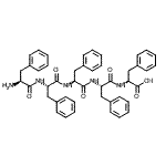 structure of CAS# 65757-10-0, L-Phenylalanyl-L-phenylalanyl-L-phenylalanyl-L-phenylalanyl-L-phenylalanine;L-Phenyla<wbr>lanine, L<wbr>-phenylal<wbr>anyl-L-ph<wbr>enylalany<wbr>l-L-pheny<wbr>lalanyl-L<wbr>-phenylal<wbr>anyl-;L-Phenyla<wbr>lanyl-L-p<wbr>henylalan<wbr>yl-L-phen<wbr>ylalanyl-<wbr>L-phenyla<wbr>lanyl-L-p<wbr>henylalan<wbr>in;L-Phenyla<wbr>lanyl-L-p<wbr>henylalan<wbr>yl-L-phen<wbr>ylalanyl-<wbr>L-phenyla<wbr>lanyl-L-p<wbr>henylalan<wbr>ine