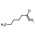 structure of CAS# 65786-11-0, 2-Chloro-1-heptene;2-chloro-1-heptene;2-Chlorohept-1-ene;2-chloro-N-pyrimidin-2-ylpropanamide