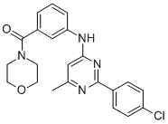 CAS#: 65789-85-7， 4-(3-((2-(4-Chlorophenyl)-6-Methyl-4-Pyrimidinyl)Amino)Benzoyl)Morpholine