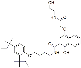 CAS#: 65848-23-9， N-[4-[2,4-Bis(1,1-Dimethylpropyl)Phenoxy]Butyl]-1-Hydroxy-4-[2-[(2-Hydroxyethyl)Amino]-2-Oxoethoxy]Naphthalene-2-Carboxamide