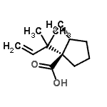 CAS#: 658692-10-5， (1R,2S)-2-Methyl-1-(2-methyl-3-buten-2-yl)cyclopentanecarboxylic acid