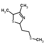 CAS#: 65894-81-7， 4,5-Dimethyl-2-[2-(methylsulfanyl)ethyl]-2,5-dihydro-1,3-thiazole