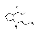CAS#: 65926-62-7， 1-[(E)-but-2-enoyl]pyrrolidine-2-carboxylic acid