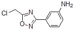 structure of CAS# 6595-79-5, 3-[5-(Chloromethyl)-1,2,4-Oxadiazol-3-Yl]-Benzenamine;3-(5-CHLOROMETHYL-[1,2,4]OXADIAZOL-3-YL)-PHENYLAMINE;3-(5-CHLOROMETHYL-[1,2,4]OXADIAZOL-3-YL)-ANILINE