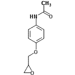 结构式 CAS# 6597-75-7, N-[4-(2-环氧乙烷基甲氧基)苯基]乙酰胺