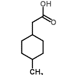 结构式 CAS# 6603-71-0, (4-甲基环己基)乙酸