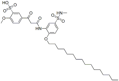 CAS#: 66096-03-5， 5-[3-[[2-(Hexadecyloxy)-5-[(Methylamino)Sulphonyl]Phenyl]Amino]-1,3-Dioxopropyl]-2-Methoxybenzenesulphonic Acid