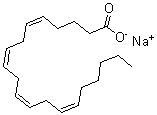 structure of CAS# 6610-25-9, (5Z,8Z,11Z,14Z)-5,8,11,14-Eicosatetraenoicacid Sodium Salt (1:1);5,8,11,14-Eicosatetraenoic Acid, Sodium Salt, (All-Z)-