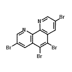 structure of CAS# 66127-00-2, 3,5,6,8-Tetrabromo-1,10-phenanthroline;3,5,6,8-TETRABROMO-[1,10]PHENANTHROLINE;3,5,6,8-TETRABROMO-1,10-PHENANTHROLINE