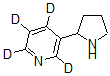 CAS#: 66148-18-3， 5-(2-Pyrrolidinyl)-Pyridine-2,3,4,6-D4