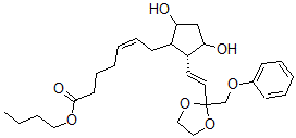 CAS#: 66176-07-6， (Z)-7-[(1R)-3alpha,5alpha-Dihydroxy-2beta-[(E)-2-(2-Phenoxymethyl-1,3-Dioxolan-2-Yl)Ethenyl]Cyclopentan-1alpha-Yl]-5-Heptenoic Acid Butyl Ester