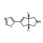 CAS#: 663173-37-3， (3aR,6aS)-5-(1,3-Thiazol-5-yl)-1,2,3,3a,4,6a-hexahydrocyclopenta[c]pyrrole