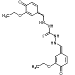 CAS#: 6632-89-9， N''-[(Z)-(3-Ethoxy-4-Oxo-2,5-Cyclohexadien-1-Ylidene)Methyl]-N'''-[(3-Ethoxy-4-Oxo-2,5-Cyclohexadien-1-Ylidene)Methyl]Thiocarbonohydrazide