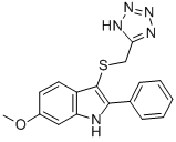 CAS#: 66354-98-1， 6-Methoxy-2-Phenyl-3-[(1H-Tetrazol-5-Yl)Methylthio]-1H-Indole
