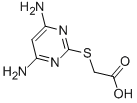 structure of CAS# 6638-40-0, (4,6-Diamino-Pyrimidin-2-Ylsulfanyl)-Acetic Acid;2-[(4,6-Diamino-2-Pyrimidinyl)Thio]Acetic Acid;2-[(4,6-Diaminopyrimidin-2-Yl)Thio]Acetic Acid;2-(4,6-Diaminopyrimidin-2-Yl)Sulfanylethanoic Acid