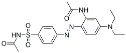 CAS 登录号：66543-04-2， N-[[4-[[2-(乙酰氨基)-4-(二乙基氨基)苯基]偶氮]苯基]磺酰基]乙酰胺