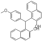结构式 CAS# 66595-89-9, 1,1'-[(4-甲氧基苯基)亚甲基]二(2-萘酚)