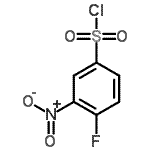 结构式 CAS# 6668-56-0, 4-氟-3-硝基苯磺酰氯