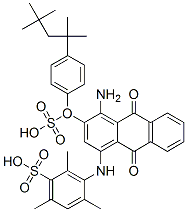 CAS#: 66696-74-0， 3-[[4-Amino-9,10-Dihydro-9,10-Dioxo-3-[Sulpho-4-(1,1,3,3-Tetramethylbutyl)Phenoxy]-1-Anthryl]Amino]-2,4,6-Trimethylbenzenesulphonic Acid