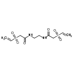 structure of CAS# 66710-66-5, N,N'-1,2-Ethanediylbis[2-(vinylsulfonyl)acetamide];2-(Vinyls<wbr>ulfonyl)-<wbr>N-(2-([(v<wbr>inylsulfo<wbr>nyl)acety<wbr>l]amino)e<wbr>thyl)acet<wbr>amide;2-(Vinyls<wbr>ulfonyl)-<wbr>N-(2-([(v<wbr>inylsulfo<wbr>nyl)acety<wbr>l]amino)e<wbr>thyl)acet<wbr>amide #;N,N'-Bis(vinylsulfonylacetyl)ethylenediamine