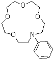 structure of CAS# 66750-10-5, N-Phenylaza-15-Crown-5;Oprea1_613232;1,4,7,10-Tetraoxa-13-Azacyclopentadecane, 13-Phenyl-;N-Phenylaza-15-Crown-5