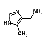 structure of CAS# 66780-83-4, 1-(4-Methyl-1H-imidazol-5-yl)methanamine;1-(4-methyl-1H-imidazol-5-yl)methanamine;1H-IMIDAZOLE-4-METHANAMINE,5-METHYL