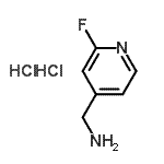 结构式 CAS# 667906-60-7, 1-(2-氟-4-吡啶基)甲胺二盐酸盐