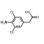 CAS 登录号：66955-76-8， (4-氨基-3,5-二氯苯基)乙酸