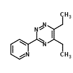 structure of CAS# 669707-13-5, 5,6-Diethyl-3-(2-pyridinyl)-1,2,4-triazine;5,6-Diethyl-3-(2-pyridyl)-1,2,4-triazine;5,6-diethyl-3-(pyridin-2-yl)-1,2,4-triazine;ZINC05241134