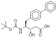 CAS#: 669713-94-4， 5-(4-Biphenylyl)-2,4,5-trideoxy-4-({[(2-methyl-2-propanyl)oxy]carbonyl}amino)-L-threo-pentonic acid