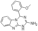 结构式 CAS# 669718-22-3, 4-(2-甲氧基苯基)-1,4-二氢[1,3,5]三嗪并[1,2-a]苯并咪唑-2-胺