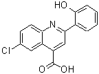 structure of CAS# 669753-96-2, 6-Chloro-2-(2-hydroxyphenyl)-4-quinolinecarboxylic acid;4-quinolinecarboxylic acid, 6-chloro-2-(2-hydroxyphenyl);6-Chloro-2-(2-hydroxyphenyl)quinoline-4-carboxylic acid;6-CHLORO-2-(2-HYDROXY-PHENYL)-QUINOLINE-4-CARBOXYLIC ACID