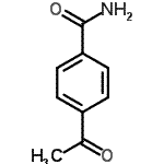 structure of CAS# 67014-02-2, 4-acetylbenzamide;4-acetylbenzamide;Benzamide,4-acetyl-