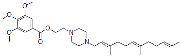 CAS#: 67031-63-4， 2-[4-(3,7,11-Trimethyl-2,6,10-Dodecatrienyl)-1-Piperazinyl]Ethyl 3,4,5-Trimethoxybenzoate