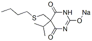 CAS 登录号:67050-75-3, 5-(丁基硫甲基)-5-异丙基-2-钠氧基-4,6(1H,5H)-嘧啶二酮