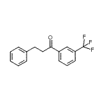 结构式 CAS# 67082-01-3, 3-苯基-1-[3-(三氟甲基)苯基]-1-丙酮